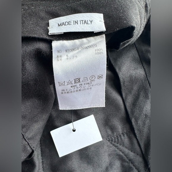 $1700 Thom Browne Backstrap Chalk Stripe Pants Gray Super 120’s Flannel Cropped - Picture 7 of 8